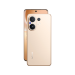 Vivo V60 smartphone in Auspicious Gold showing front display and dual rear cameras