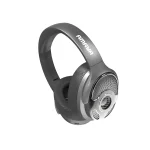 Amaya AEB-H380 wireless headset in black, showing cushioned over-ear cups, adjustable headband and a compact foldable design for both headphone and speaker use.