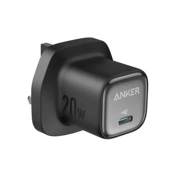 Anker Zolo 20W USB-C wall charger in black, showing single USB-C port