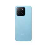 Honor X5b Plus smartphone in Ocean Blue color showing dual rear cameras.