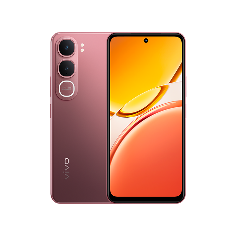 VIVO Y21d Coral Red - Buy Smartphones & Accessories | Ropem Phones Kenya Vivo Y21d smartphone in Coral Red color showing dual rear cameras and a centered punch-hole display.