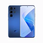 Itel S26 Ultra smartphone in Sapphire Blue showing front display and rear cameras