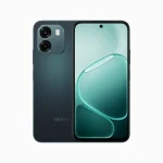 Oppo A6 smartphone in Sapphire Blue showing front display and rear cameras
