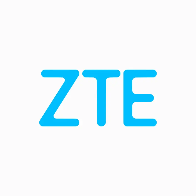 ZTE logo in blue on white background.