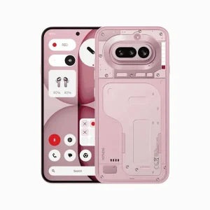 Nothing Phone 4a PINK - Buy Smartphones & Accessories | Ropem Phones Kenya Nothing Phone (4a) Pink smartphone showing front display and transparent-style rear design