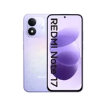 Redmi Note 17 in Celestial Purple color showing rear camera and Front display