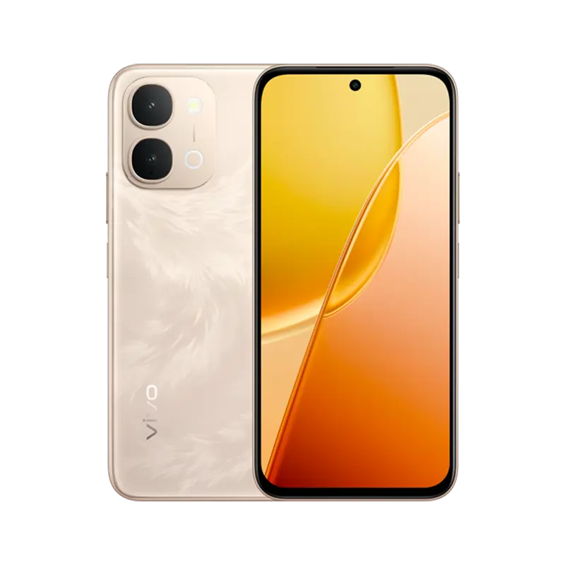 Vivo Y31d - Feather Gold Vivo Y31d smartphone in Feather Gold showing rear cameras and front display