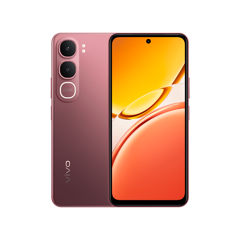 VIVO Y21d Coral Red - Buy Smartphones & Accessories | Ropem Phones Kenya Vivo Y21d smartphone in Coral Red color showing dual rear cameras and a centered punch-hole display.
